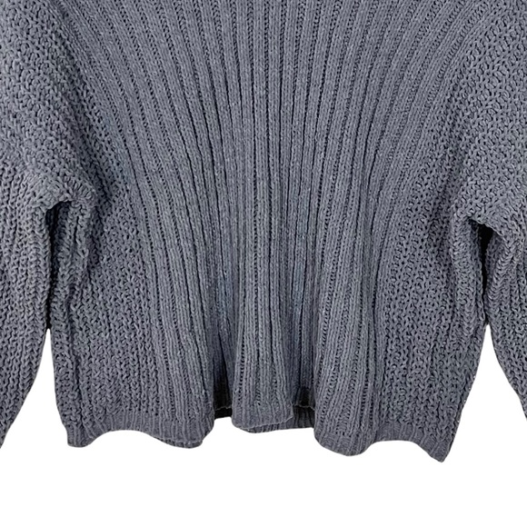 Umgee Oversized Chenille Loose Knit Wide Neckline V-neck Sweater - Picture 15 of 16